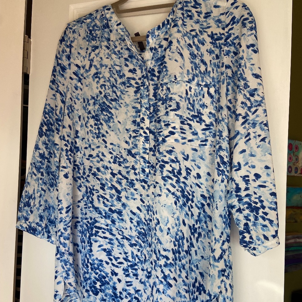 NYDJ Blue and White Tunic